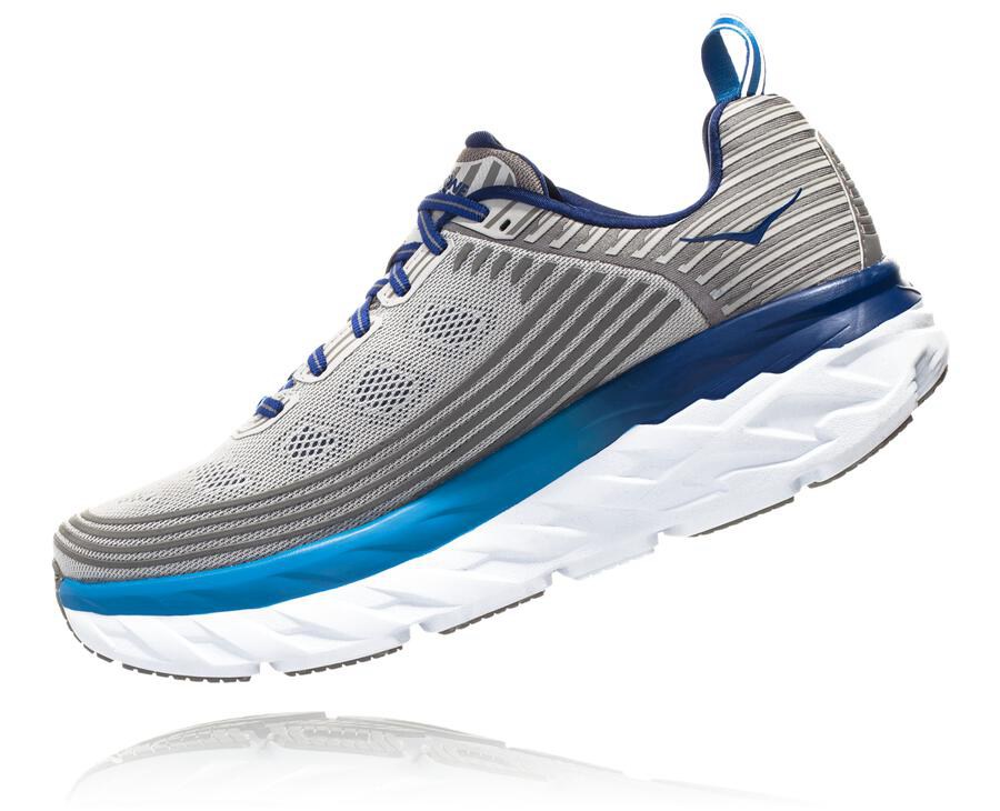 Tenis Hoka One One Hombre Grises - Bondi 6 - ERLM09674